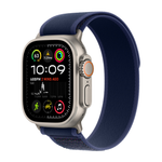 Apple Watch Ultra 2 (2024) 49mm Natural Titanium Case with Blue Trail Loop (M/L)