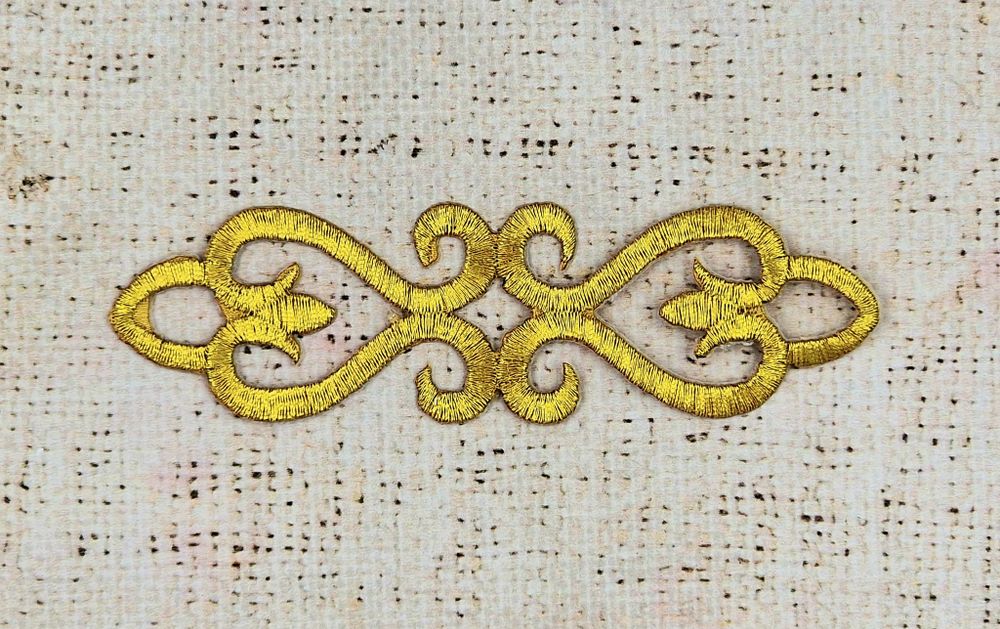 Термоаппликация орнамент люрекс, р. 12,5×3,5 см