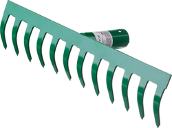 РОСТОК 312 x 60 мм, рабочая поверхность из стали, покрытие краска, без черенка, грабли (39610-12)