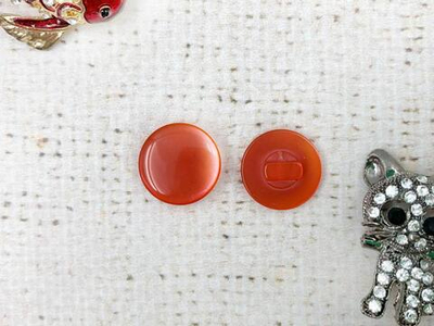 Пуговицы блузочные на ножке "карамелька", d 1,5 см, алый