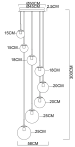 Подвесной светильник Arte Lamp VOLARE A1900SP-8AB