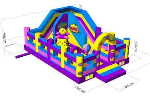 Коммерческий надувной батут "Комиксы" 7*5*3 м