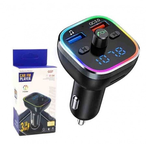 Модулятор (FM трансмиттер) автомобильный ресивер, с 2 usb входами, функция handsfree,слот для карты памяти, bluetooth (P.R.C.)