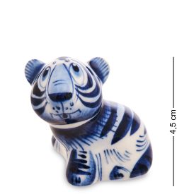 ГЛ- 687 Фигурка «Тигр» (Гжельский фарфор)