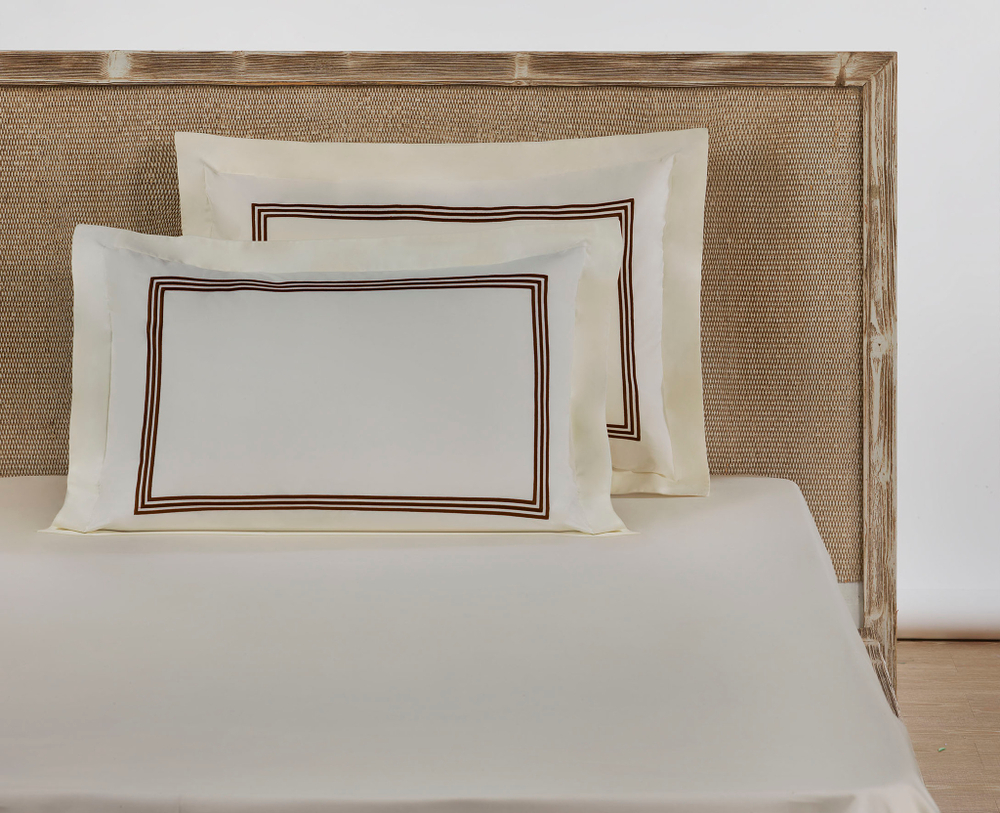 Наволочка 50х70 L'appartement Toscana слоновая кость/шоколадная