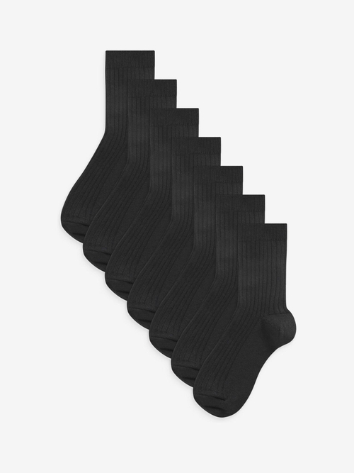 Носки хлопковые для мальчика Next 211-645, 7 шт., Черный