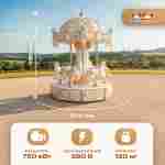 Электрическая свадебная карусель «Сияние» с LED-подсветкой, 6 мест