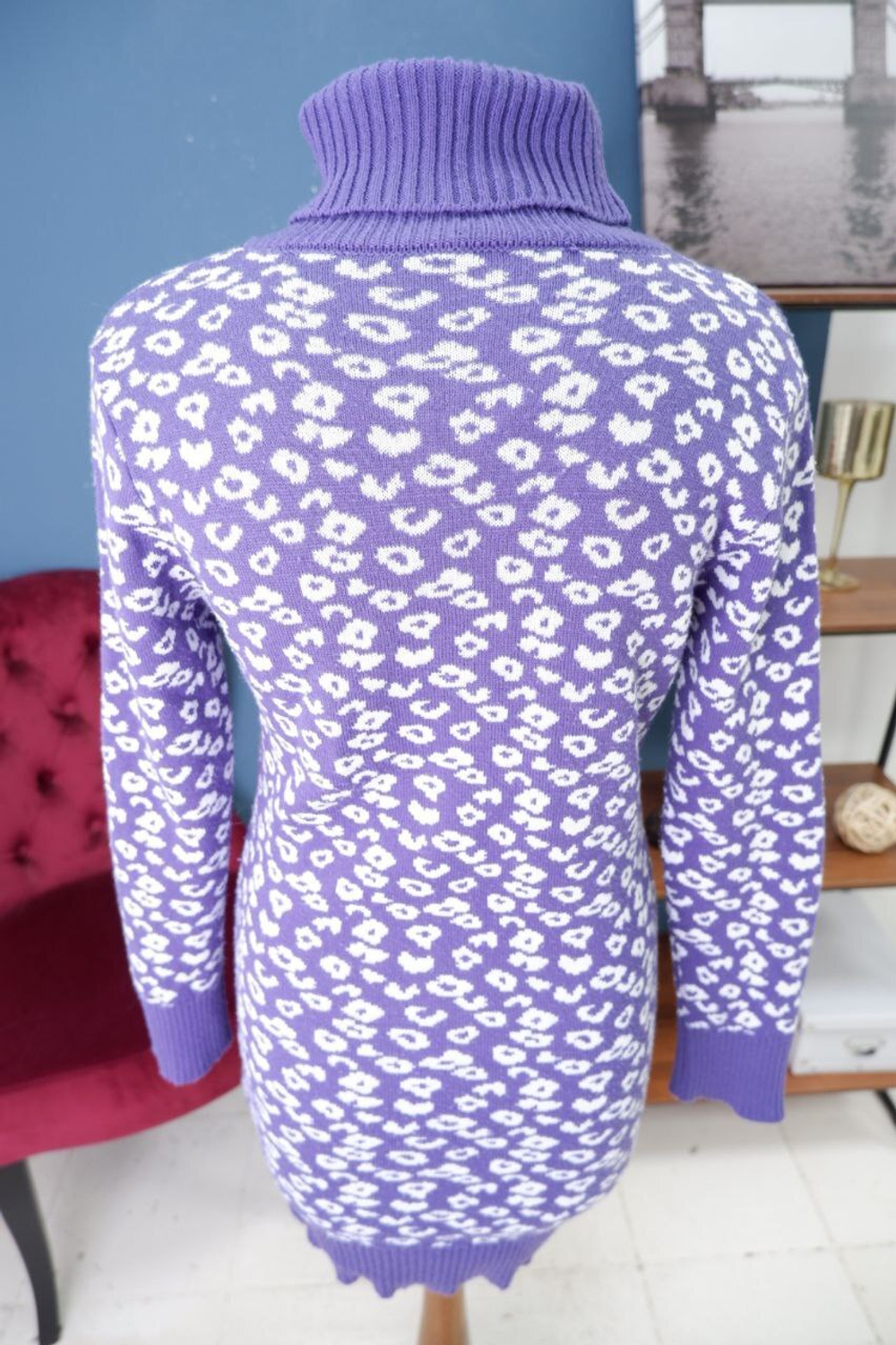 Свитер с принтом 46 размер