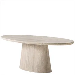 Обеденный стол Thiennes из травертина, 220х100 см