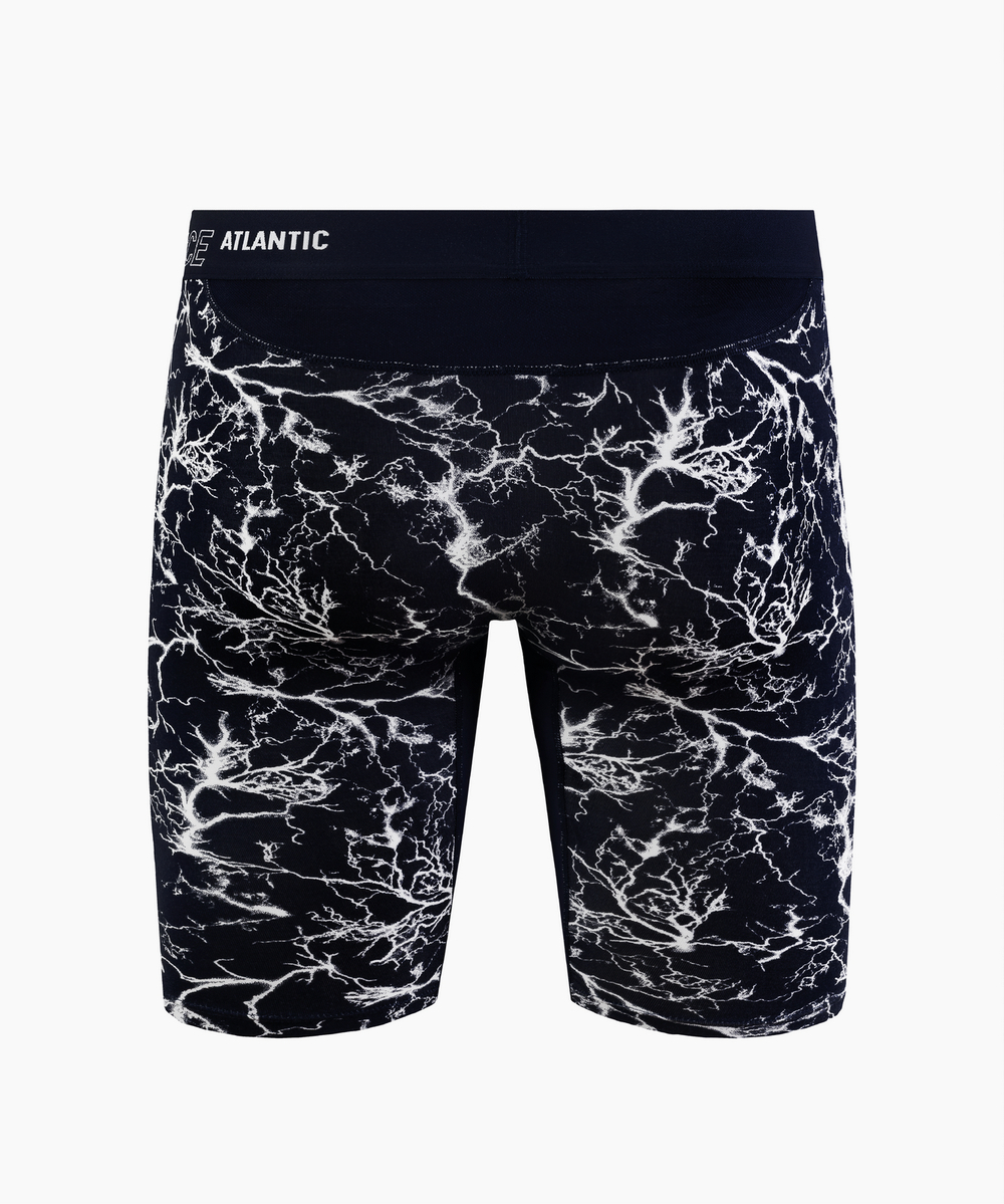 Мужские трусы шорты удлиненные Atlantic, 1 шт. в уп., бамбук, темно-синие, MH-1208