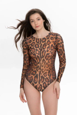 Купальник с рукавами "Леопард 25"