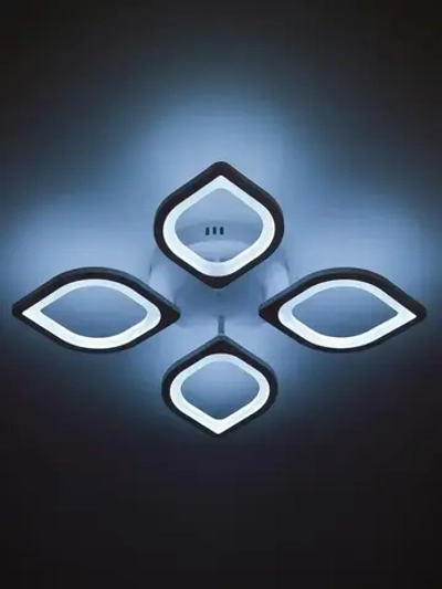 Люстра потолочная светодиодная с пультом ДУ Rivoli белая 80 Вт LED 2750К - 5850К, светильник на кухню, в детскую, в спальню