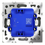 Выключатель встраиваемый VOLTUM S70 одноклавишный с подсветкой 10А, (черный матовый)