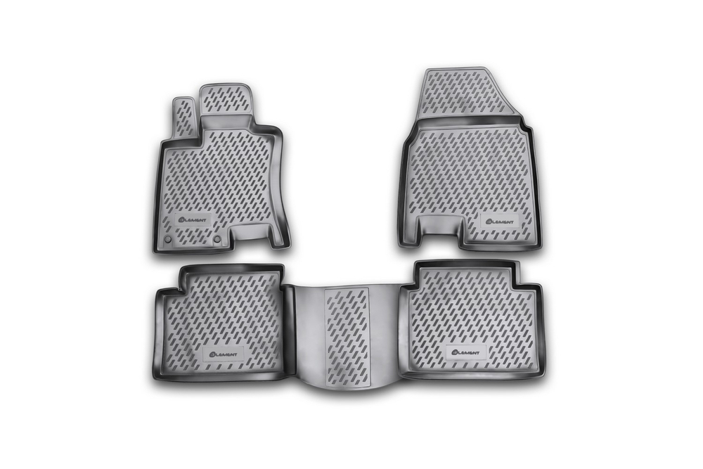 Коврики Standard, в салон NISSAN Qashqai+2 2008-2014, 4 шт. (полиуретан, чёрные) Element.CARNIS00023