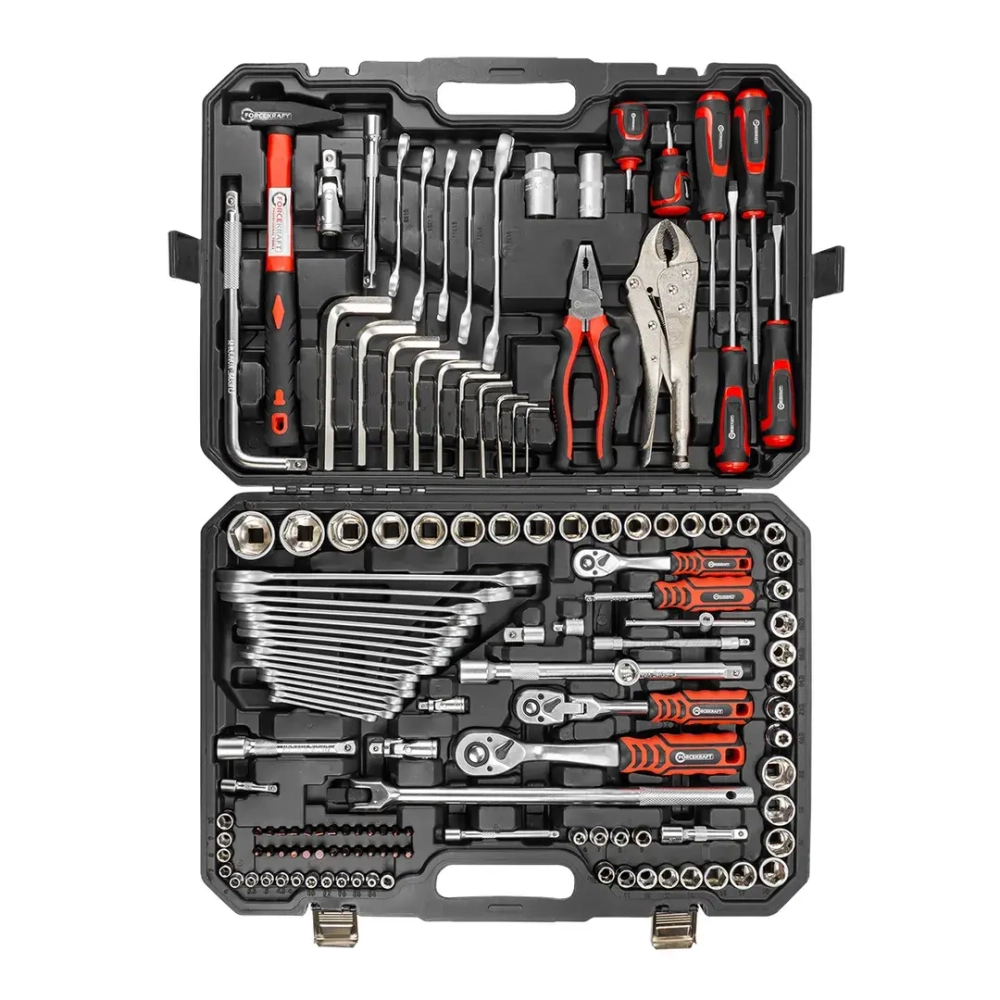 Набор инструментов 142 пр.1/4''3/8''1/2''(6-гр.)(4-32мм) FORCEKRAFT FK-41421-5 new