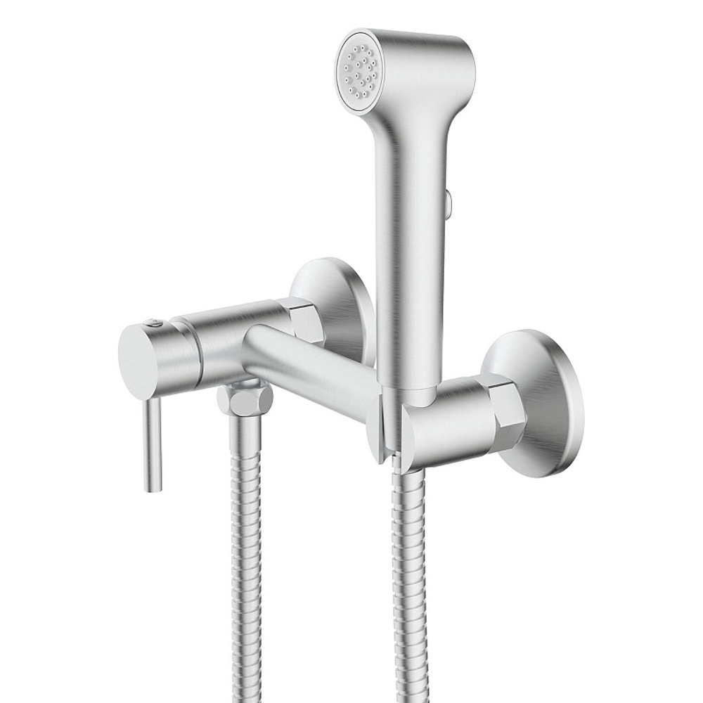 Гигиенический душ Azario Dies со смесителем, керамический картридж, шланг 150 см, сатин (AZ-KFX04BN)