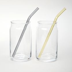 НАБОР СТАКАНОВ ИЗ 2-Х ШТ. СО СТЕКЛ. ТРУБОЧКАМИ 495 МЛ