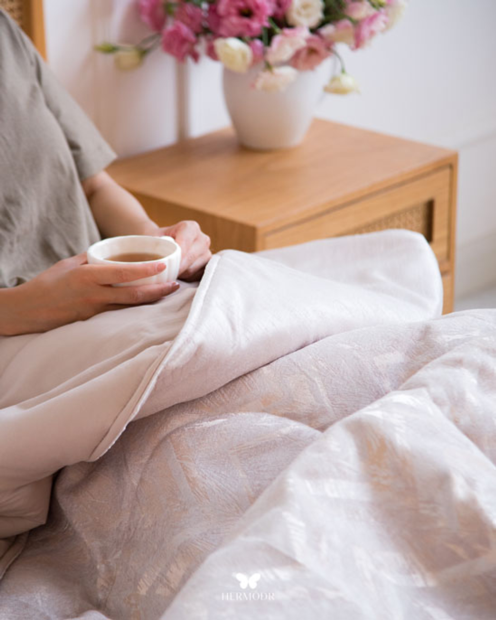 Комплект постельного белья двуспальный Rio Grand Pink Hermodr 7 предметов 130220309 Иран