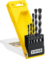 STAYER Hercules, 5 шт: d 4-5-6-8-10 мм, набор сверл по бетону, Professional (2915-H5)