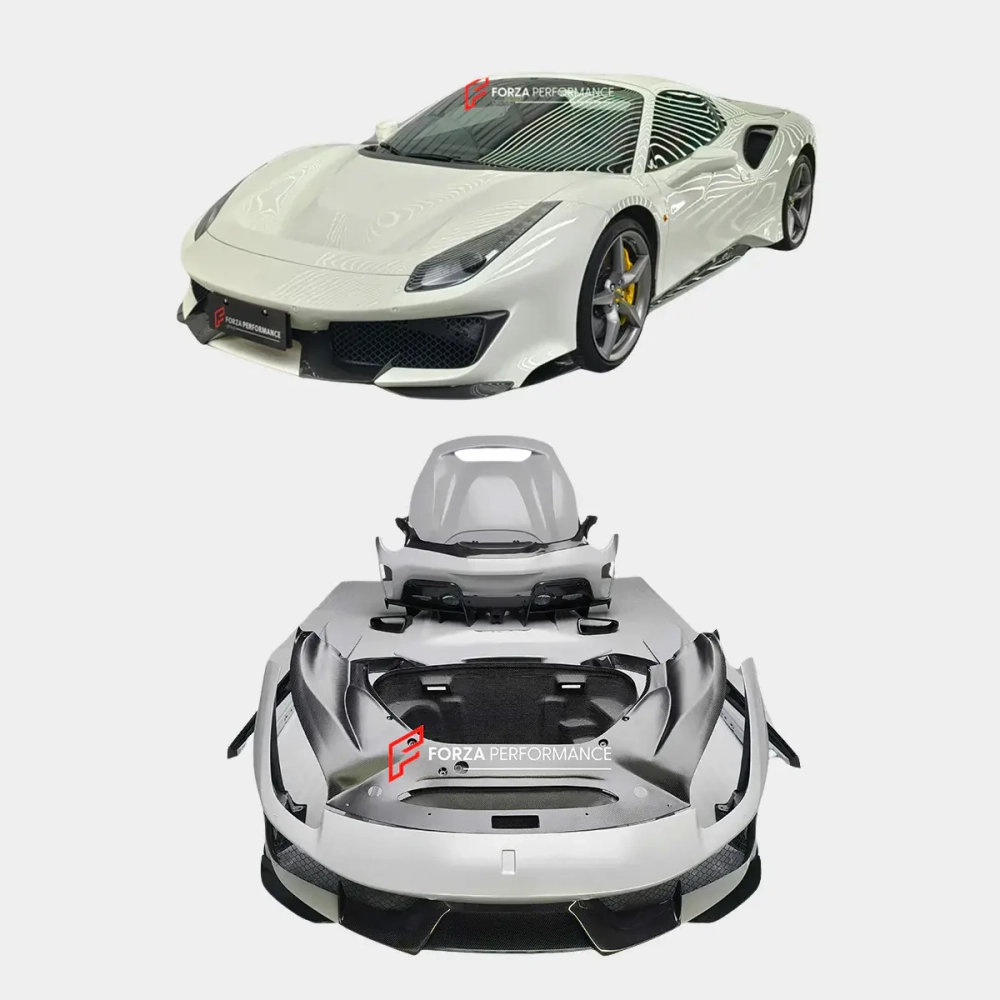 Обвес переделка для Ferrari 488 Spider 2015-2020 переделка в 488 Pista 2018-2020 Феррари