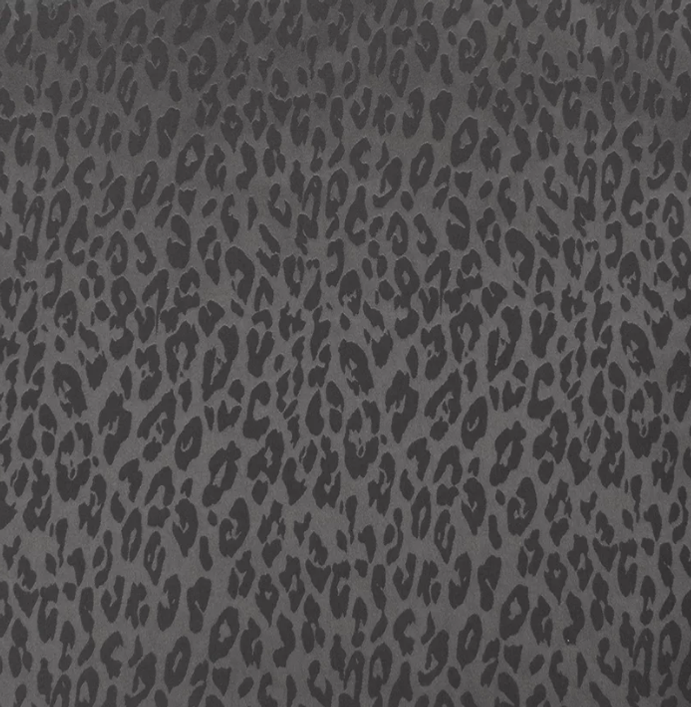 Атлас жаккард "Моар" леопард, 100 г/м2, ш. 150 см, графитовый