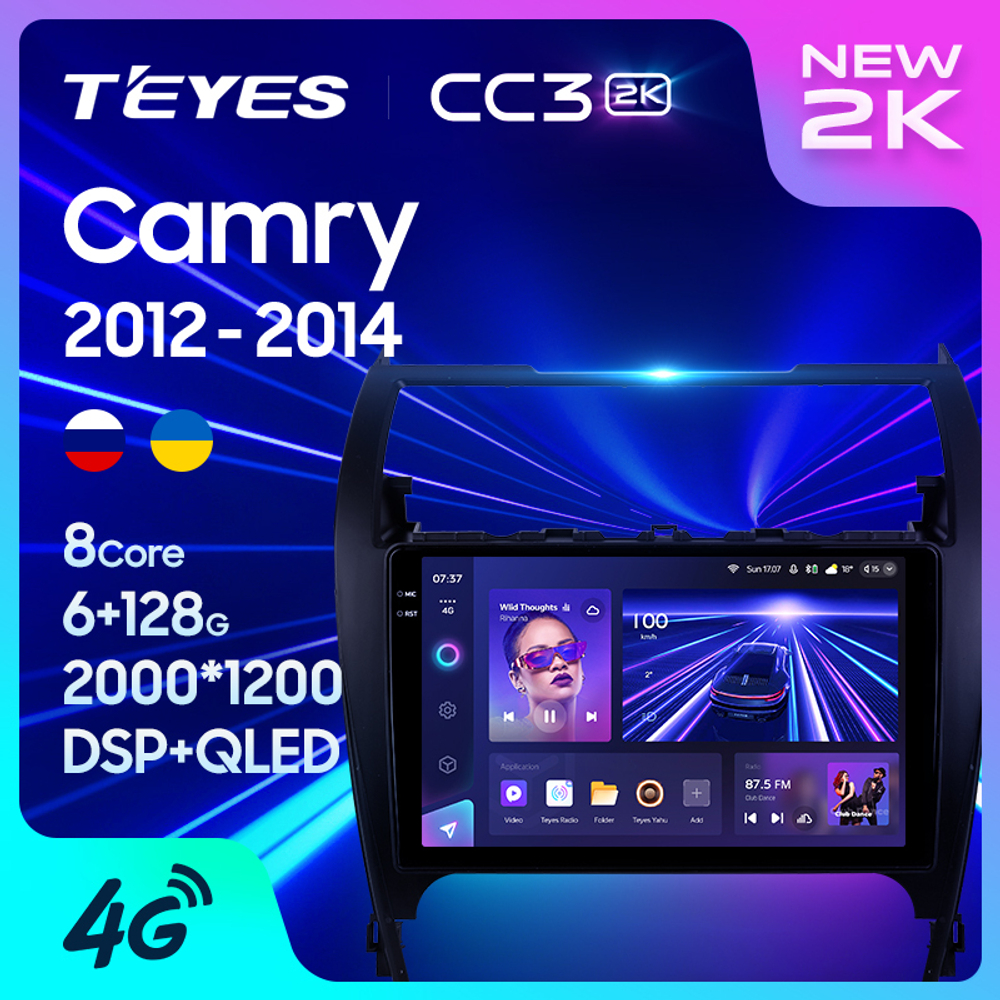 Teyes CC3 2K 10,2"для Toyota Camry 7 2012-2014