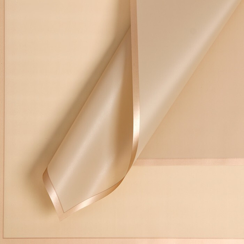 Пленка для цветов «Золотая полоса», кремовый, 58×58 см 1 шт