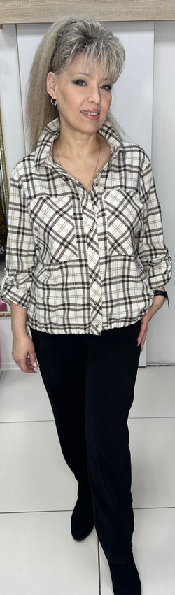 Рубашка в клетку с кулиской