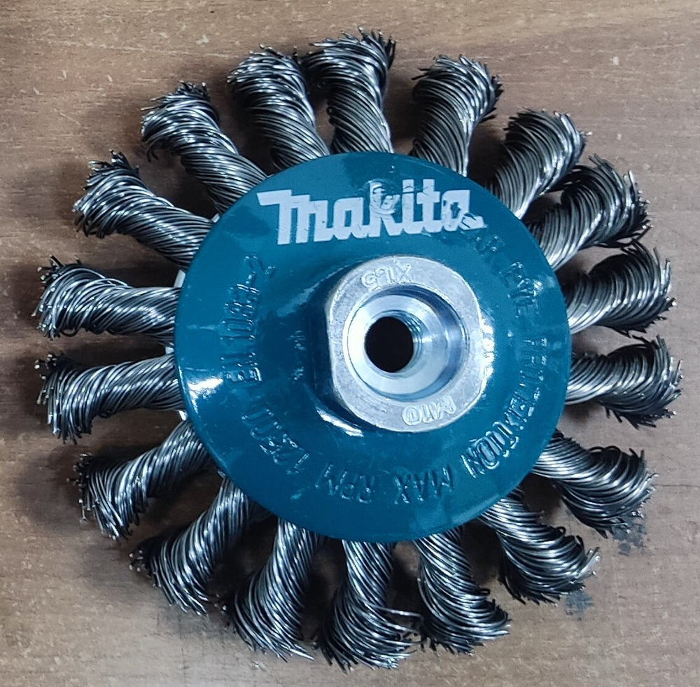 Щетка проволочная конусная Makita D-77578 (100мм, 0.5мм, M10x1.5)