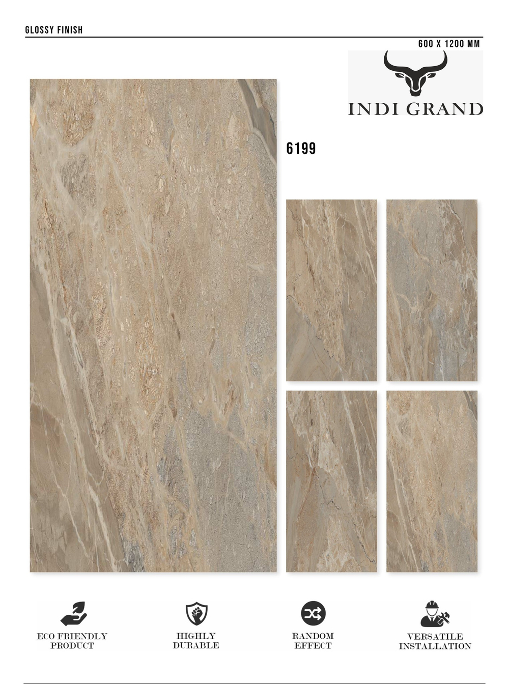 Керамогранит glossy №2 60х120, 6199
