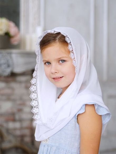 (К) Носовые платки детские 20х20 см 047 Девочка дракон белый (по 10 штук)