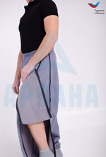 Брюки ортопедические межсезонные с расширением на всю ногу. Размер S (40-52). Цвет СЕРО-ГОЛУБОЙ