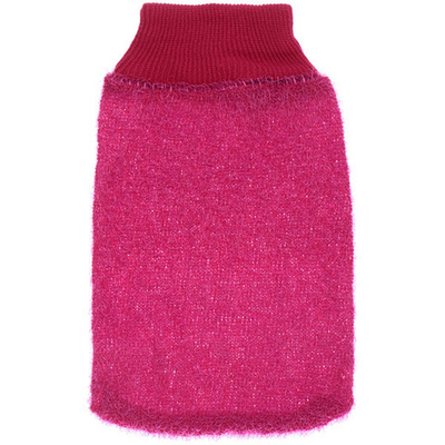 Мочалка - варежка массажная жёсткая «SANTA MONIKA - VERANOVA», цвет лиловый, 20*13см (ZIP пакет)