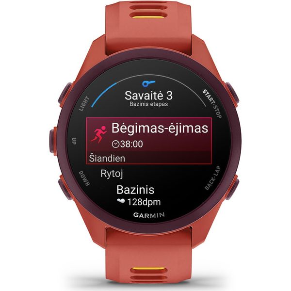 Умные часы Garmin Forerunner 170 Music, Розовый | Red Pink/Mango (010-03920-13 | 010-03920-55)