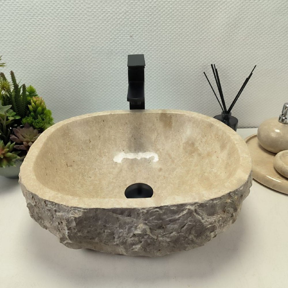 Раковина из мрамора Erozy Cream EM-62684 (46*38*16) 124
