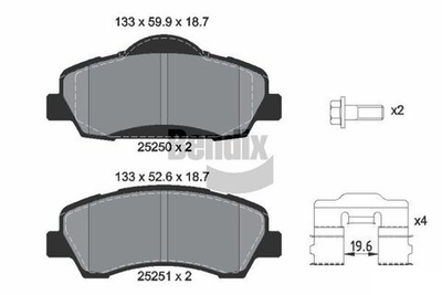 BENDIX Braking - BPD1262-BEN - Brake Pad Set, disc brake