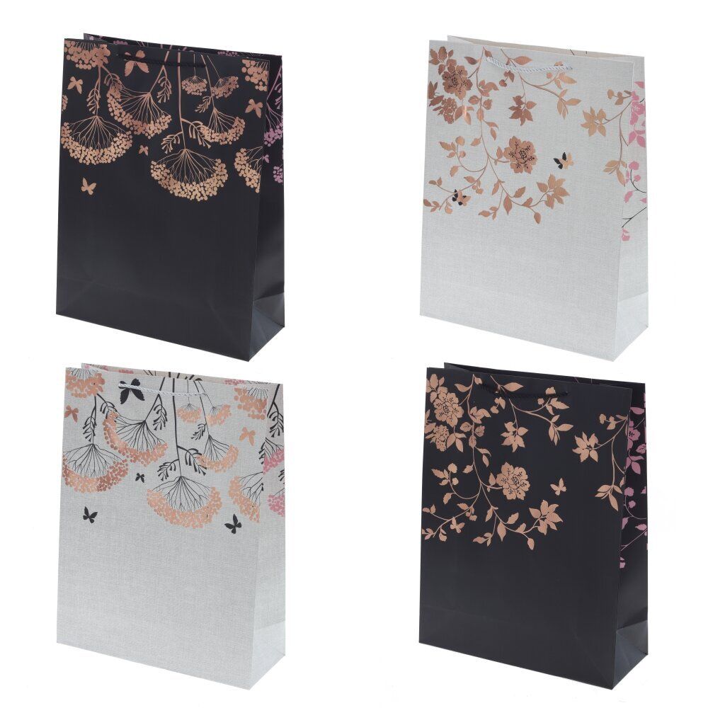 GAEM Пакет подарочный L (бумага 210г/м2, блок микс 12шт), L31 W12 H40 см, 4в.