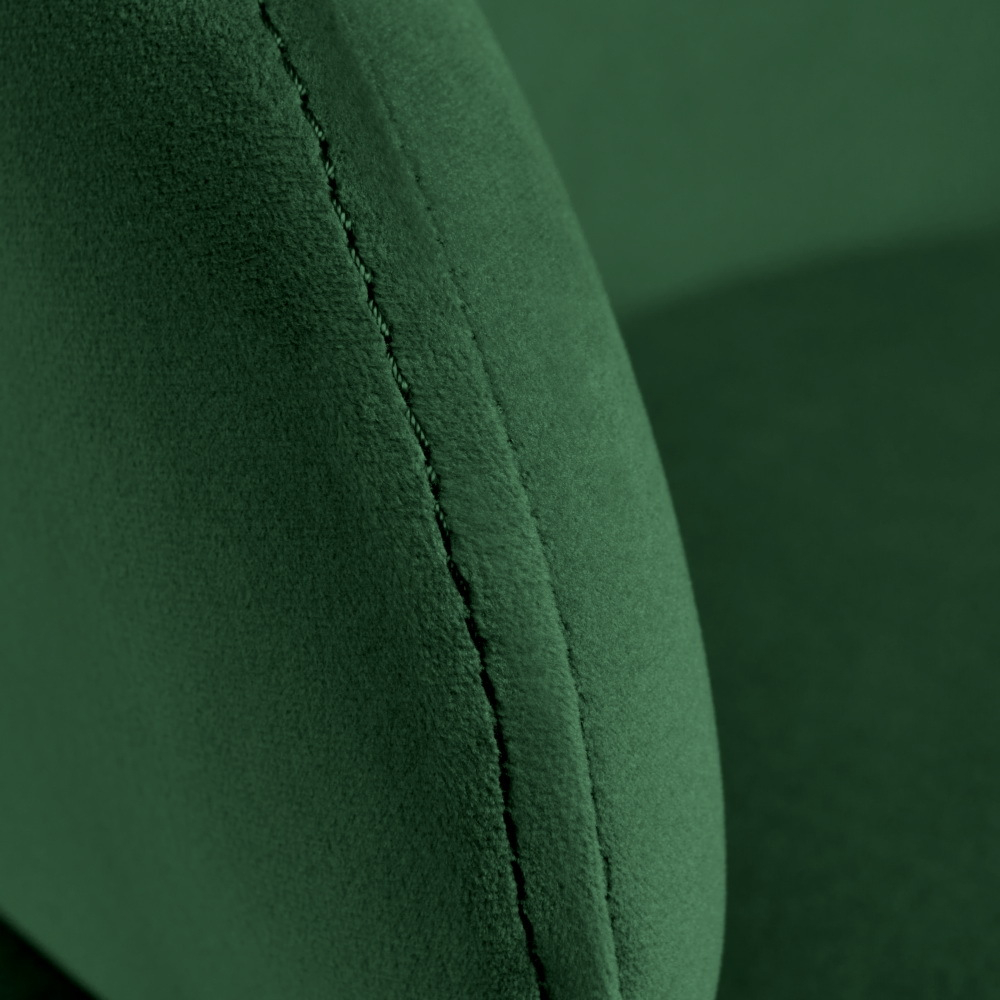 Стул-полукресло Emil зеленый с золотыми ножками