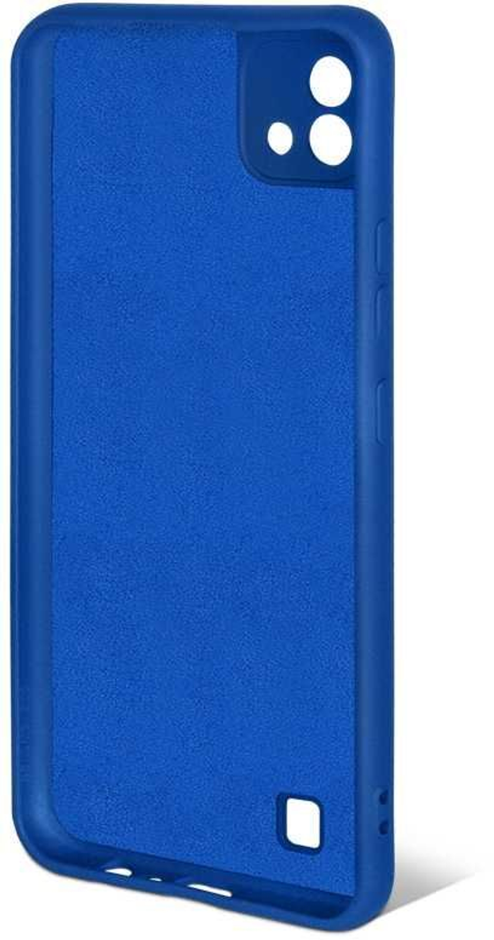 Силиконовый чехол с микрофиброй для Realme C20/C11 blue DF