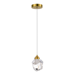 SL6114.203.01.1 Подвес ST-Luce Золотистый/Прозрачный LED 1*3W 3000K CASCATO