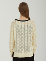 Женский Свитер Open-knit V-neck