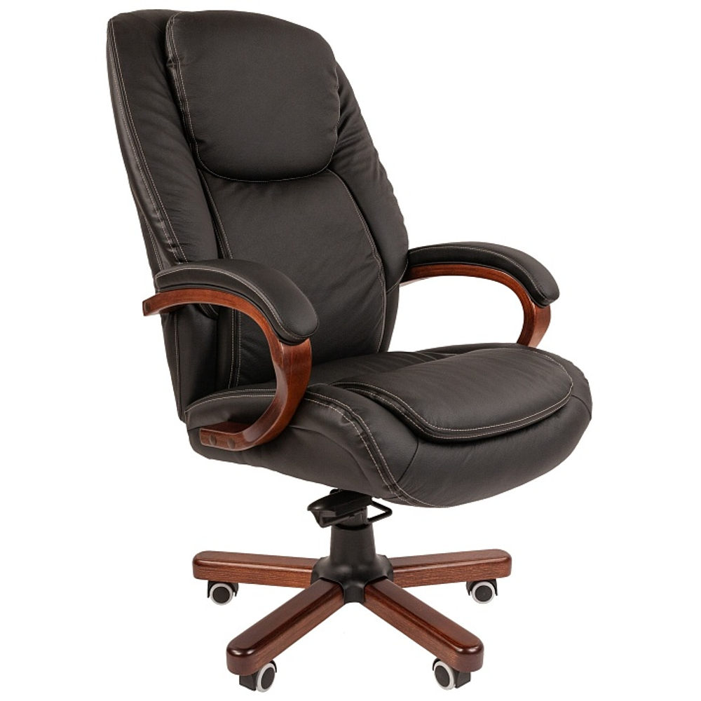 Офисное кресло CHAIRMAN 408, натуральная кожа/экокожа