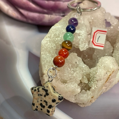 37096 Яшма далматин Брелок чакровый Звезда