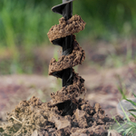 Шнек для грунта ER-80, диаметр 80мм, длина 800мм,соединение 20мм, съёмный нож// Denzel