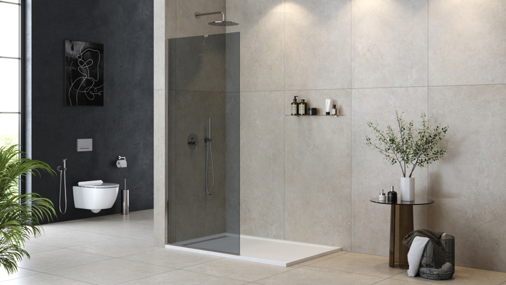 Душевая перегородка Cezares LIBERTA-L-1-TB-110-GR-Cr