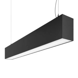 ULO-K10D 52W-5000K-L120-H IP40 BLACK Светильник линейный светодиодный подвесной. Белый свет 5000K. 7280 Лм. Алюминий. Цвет черный. TM Uniel