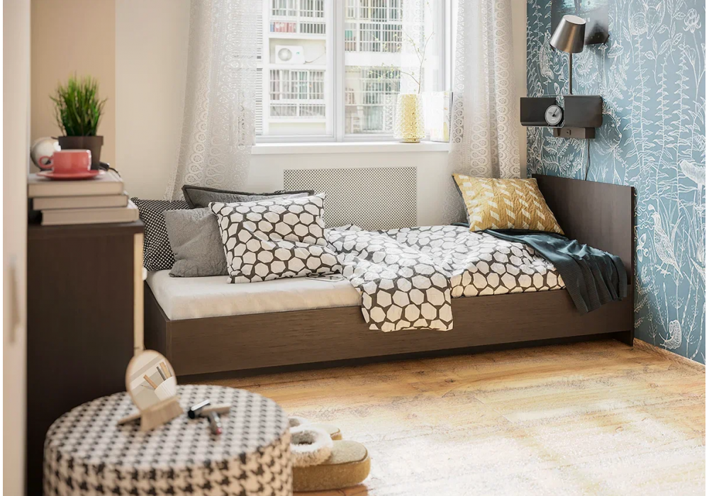 Односпальная кровать Адайн 80х200 венге / венге