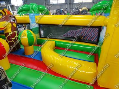 Коммерческий надувной батут "Сафари-джунгли" 6*5*2,8 м