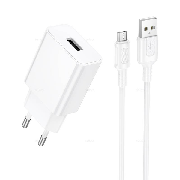 Зарядное устройство на Micro Borofone BA110A (white)