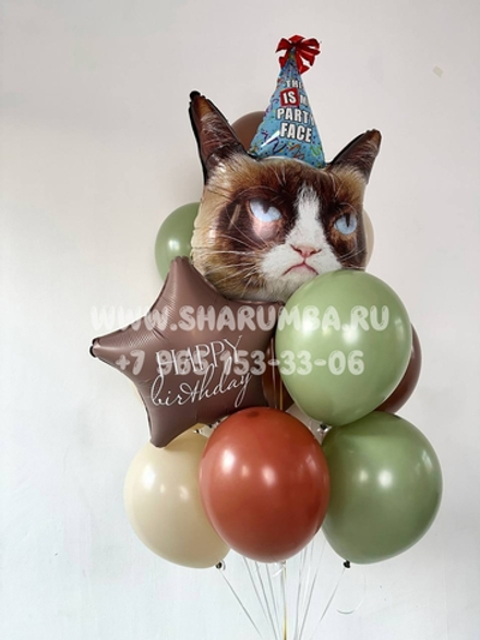 Композиция для девушки "Сердитый кот вколпаке"